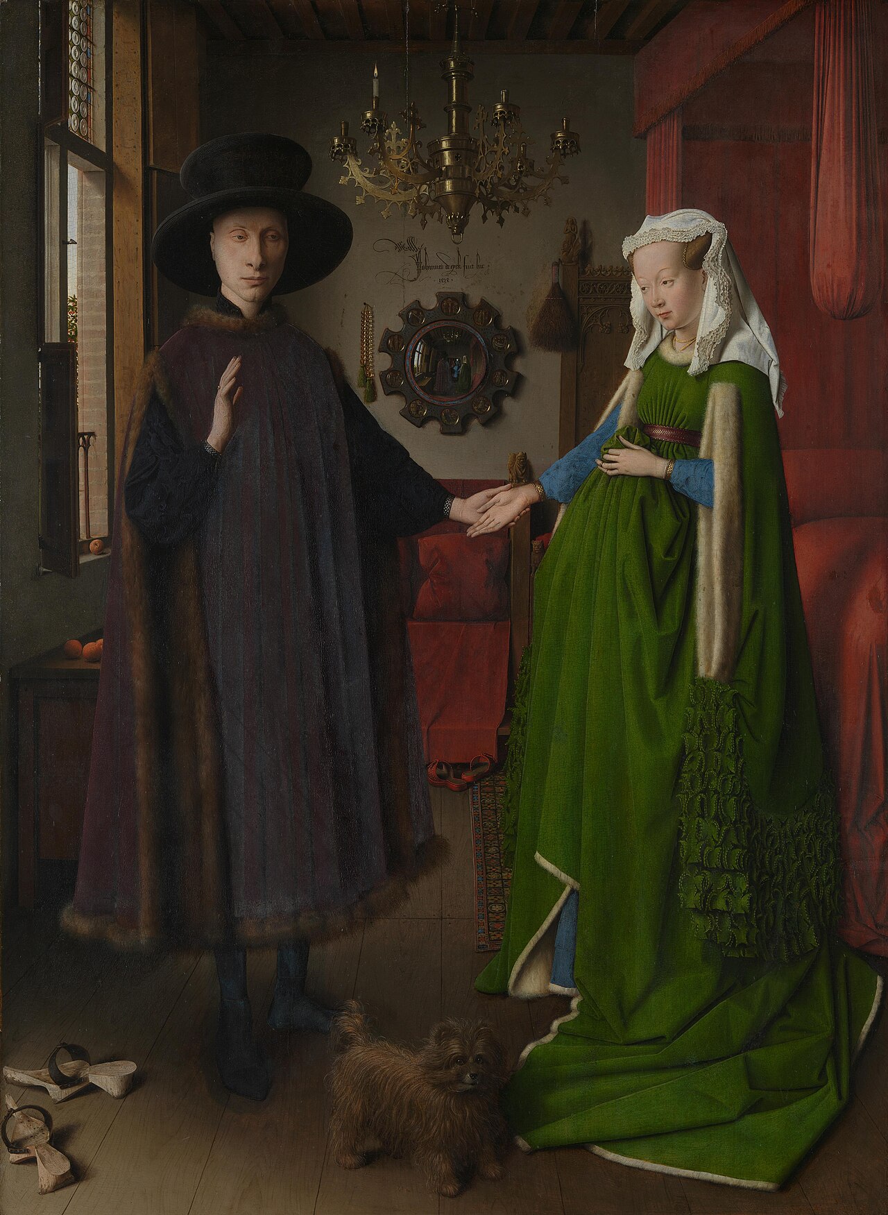 Jan van Eyck — Retrato de los Arnolfini (1434). National Gallery, Londres