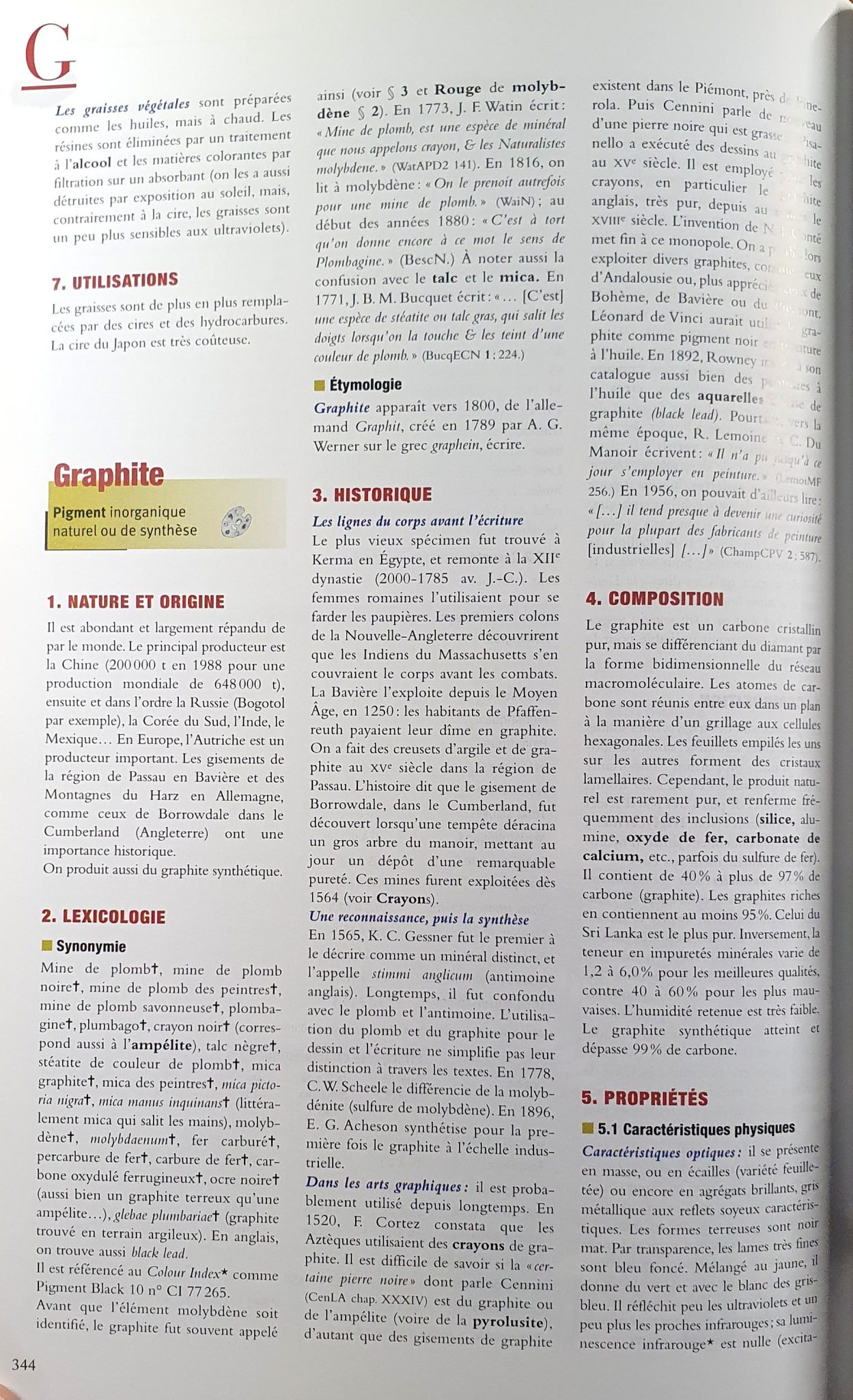 Perego — tablas de propiedades y espectros