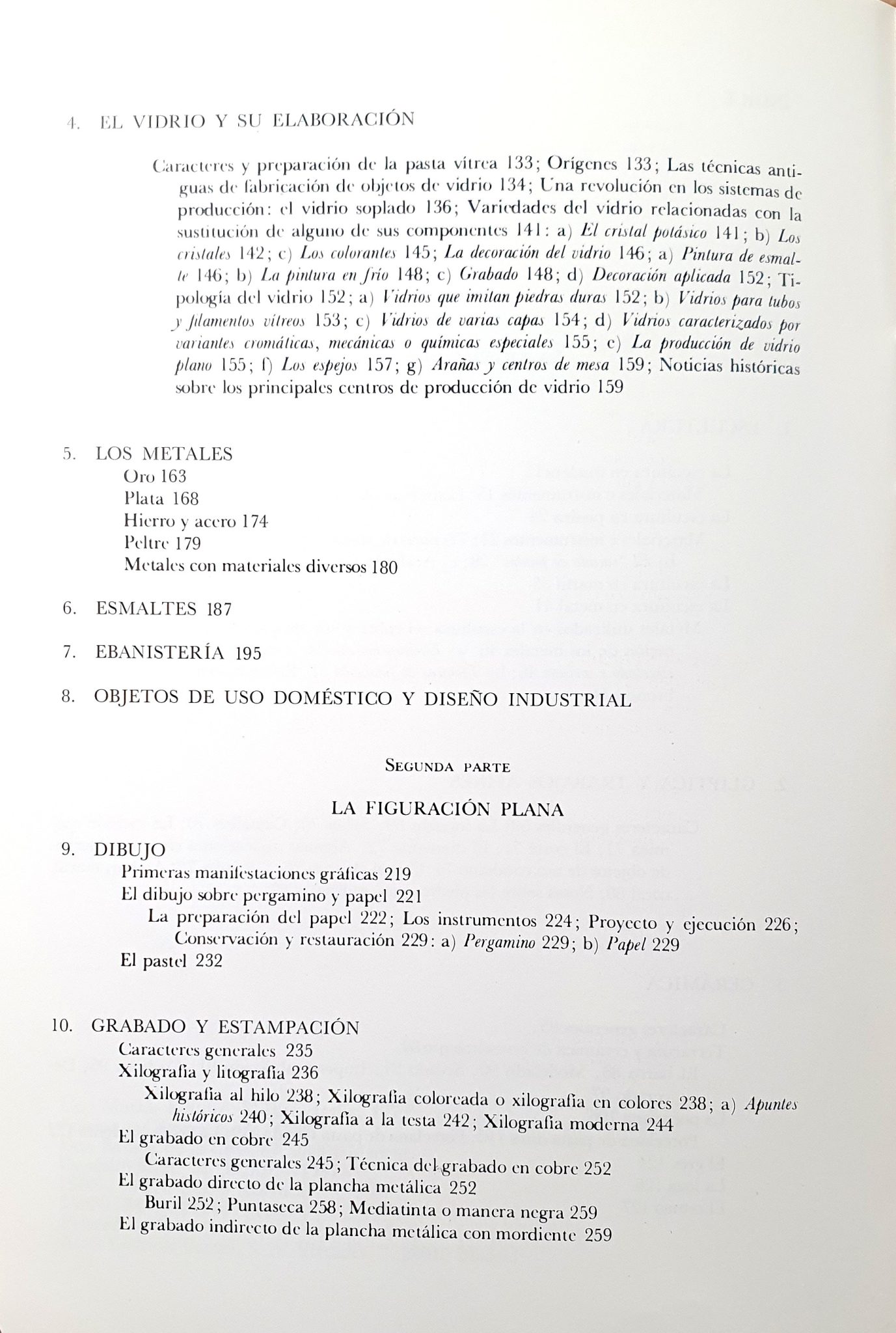 Maltese — Las técnicas artísticas, índice 2