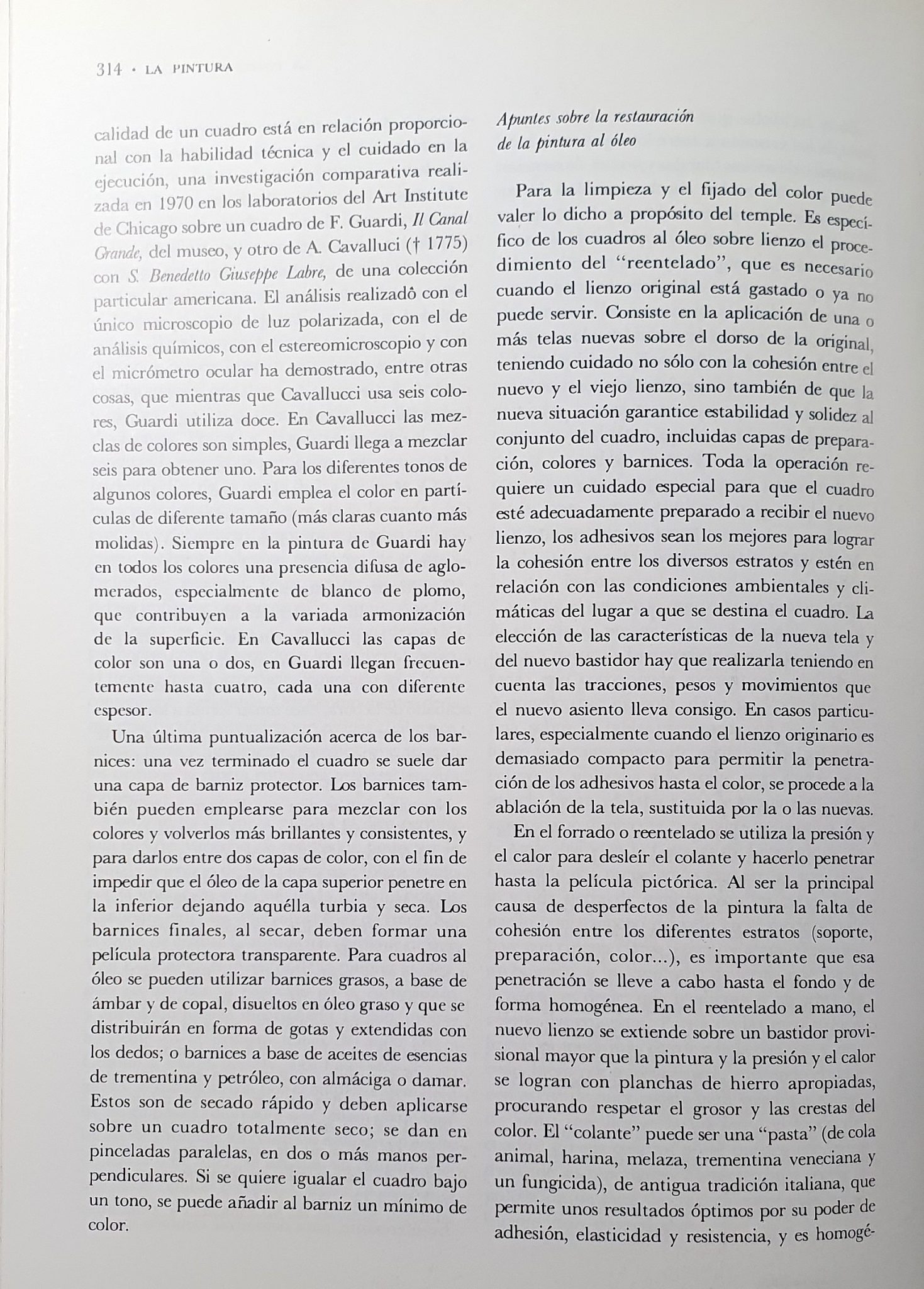 Maltese — Las técnicas artísticas, páginas interiores