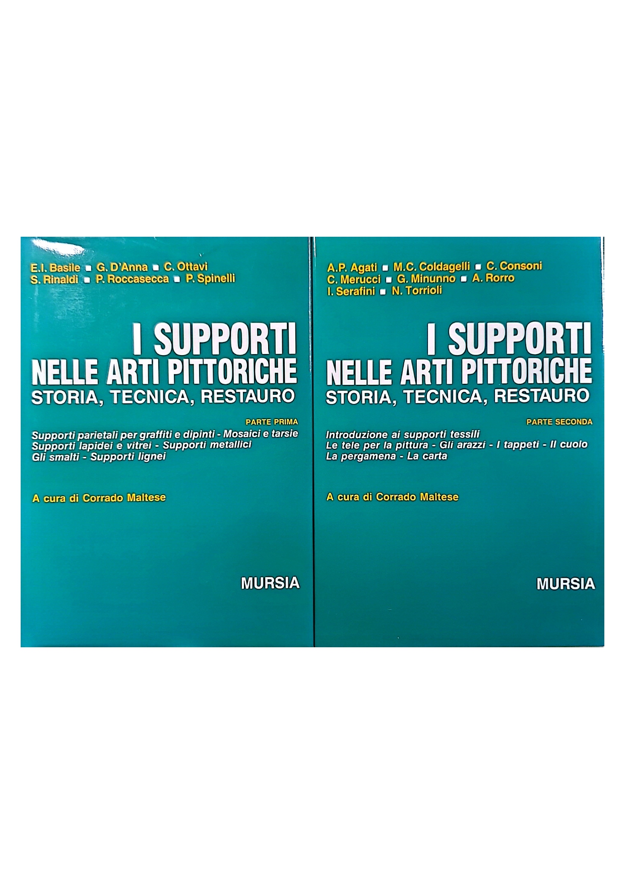 Portada — Maltese (coord.), I Supporti nelle Arti Pittoriche, edición en dos volúmenes
