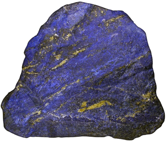 Mineral de lapislázuli — detalle de la roca con lazurita, calcita y pirita