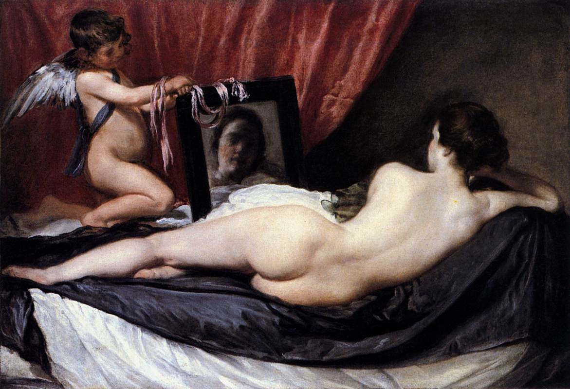 La Venus del espejo — Diego Velázquez, c. 1647-51, National Gallery, Londres