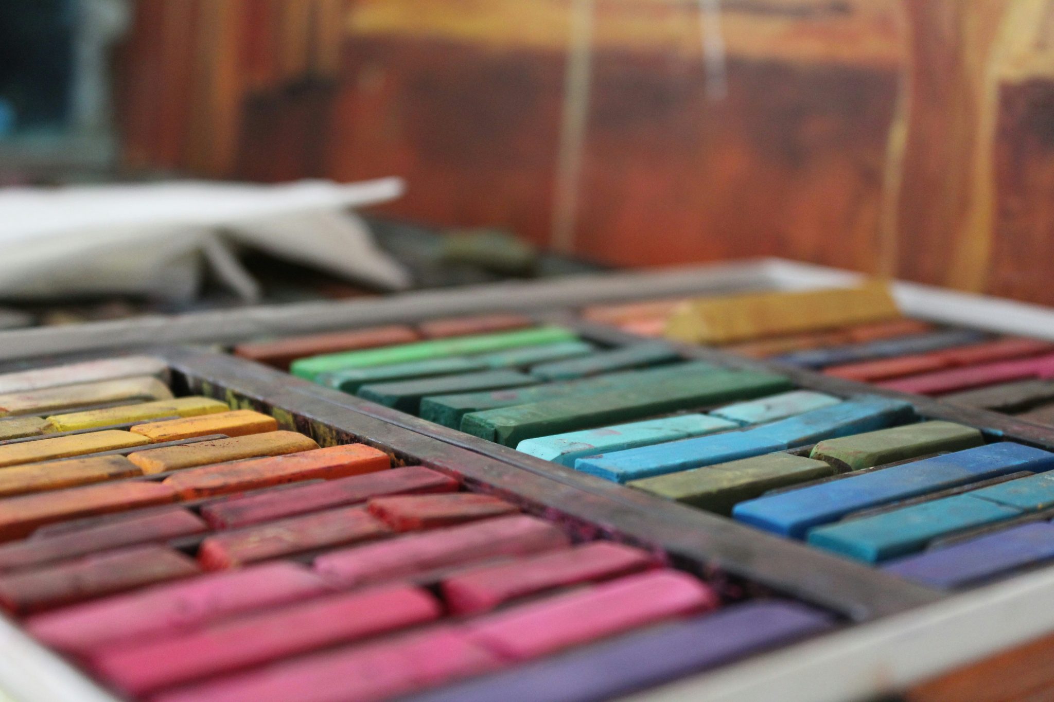 Trabajo con pasteles — taller de pintura IN Restauro