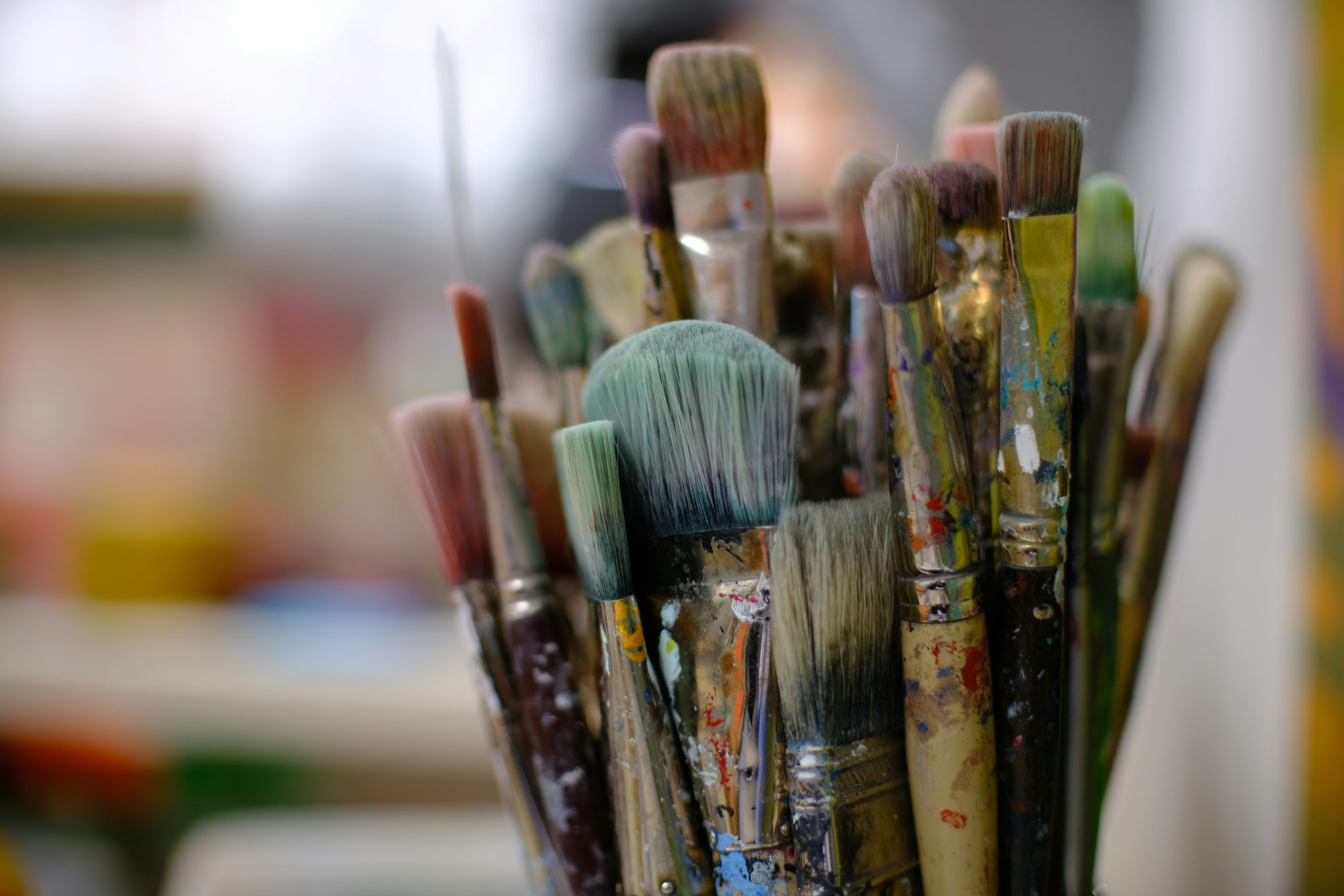 Materiales de pintura — pinceles y herramientas
