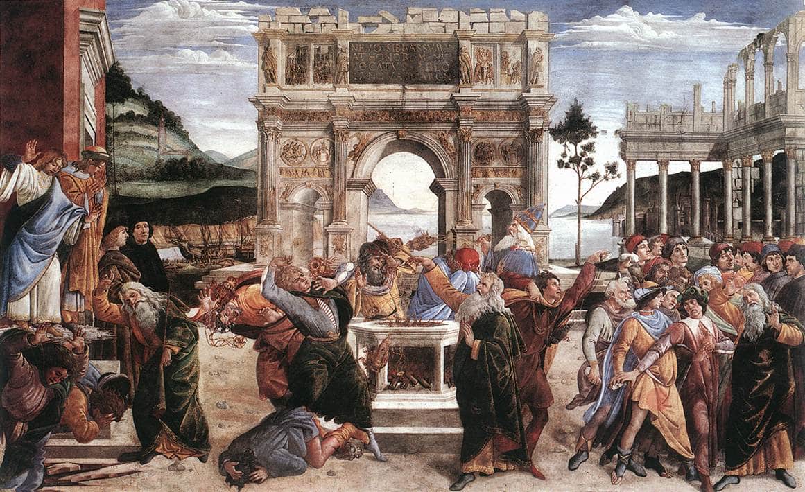 Castigo de los rebeldes · Botticelli