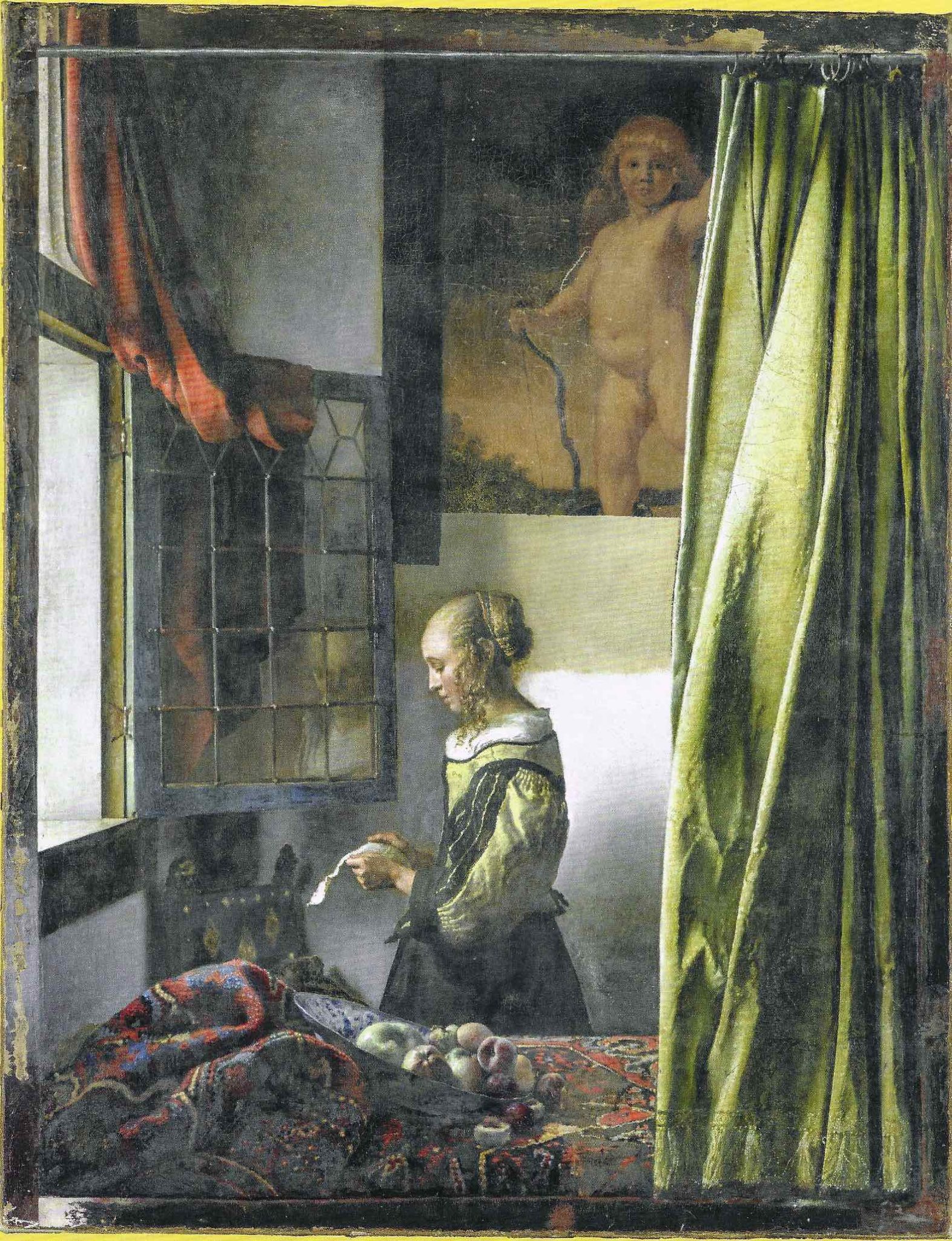 Restauración de Muchacha leyendo una carta junto a una ventana abierta, Vermeer